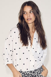 Heart Oversize Shirt 35520 | White | Skjorte fra Co'couture