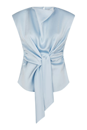 Katarim Heavy Sateen Top | Light Blue | Top fra Neo Noir