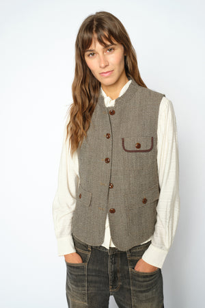 Abigail Utah Vest | Dark Camel | Vest fra Mos Mosh