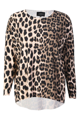 Alma Ls Top | Big Lux Leo Fossil | Bluse von Liberté