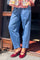 Davina Barrel Pant | Lt. Denim Melange | Hose von Black Colour