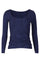 Alma Ls Turn Top | Navy Lala | Vendbar bluse fra Liberté