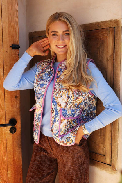 Mimi Vest | Blue Rose Paisley | Vest Fra Liberté
