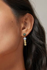 Obi Earrings | Kaki Green, Light Blue, Light yellow | Øreringe fra Enamel