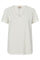 Dala V-SS Basic Tee | Weiß | T-Shirt von Mos Mosh
