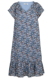 SunriseCC Crop Mosaic Dress | Sky Blue | Kjole fra Co' Couture