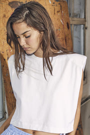 EduardaCC Crop Tee | White | T-Shirt fra Co´Couture