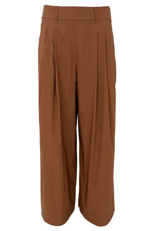 Davina Wideleg Pant | Hazelnut Brown | Bukser fra Black Colour