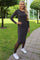 Natalia Ls Kleid | Schwarz Dunkelgrau Streifen | Kleid von Liberté