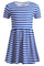 Alma Ss Babydoll-Kleid (Kinder) | Streifen Elfenbein Kobalt | Kleid von Liberté Ami