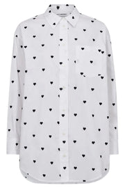 Heart Oversize Shirt 35520 | White | Skjorte fra Co'couture