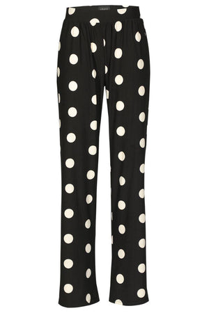 Alma Wide Pants | Black Big Dot | Bukser fra Liberté