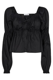 Annah Tie Blouse 35135 | Black | Skjorte fra Co'couture