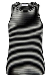 SaraCC Stripe Rib Top | Black/White | Top fra Co' Couture
