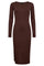 Natalia Ls Kleid | Dunkelbraun | Kleid von Liberté