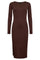 Natalia Ls Dress | Dark Brown | Kjole fra Liberté