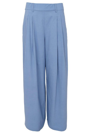 Davina Wideleg Pant | Dust Blue | Bukser fra Black Colour