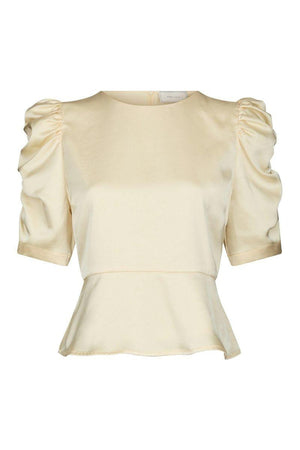 Benua Heavy Sateen Blouse | Light Yellow | Bluse fra Neo Noir
