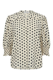 DaviCC Dot SS Blouse | Offwhitenavy | Bluse fra Co' Couture