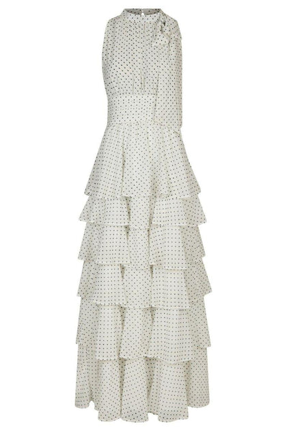 NEO NOIR Aniella Dot Dress Creme