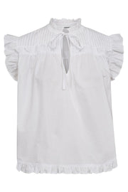 PrimaCC Frill Tie Top | White | Top fra Co' Couture