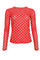 Annie Mesh Blouse | Red Dotted | Bluse fra Black Colour