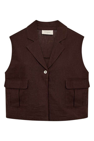 Lava Waistcoat 208323 | Coffee Bean | Vest fra Freequent