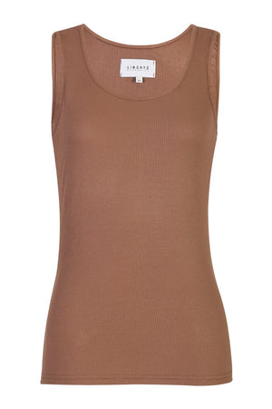 Natalia Tank Top | Light Brown Solid