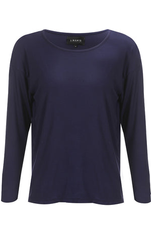 Natalia L's Boxy Bluse | Marine | Bluse von Liberté