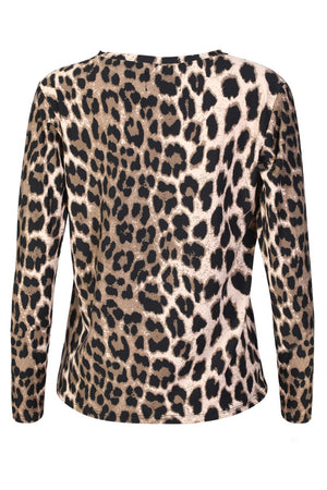 Alma Ls U T-Shirt | Big Lux Leo Fossil | Bluse von Liberté