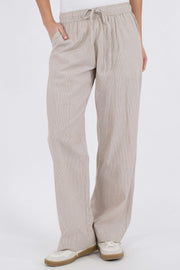 Sonar Mini Stripe Pants | Sand | Bukser fra Neo Noir