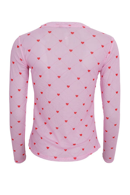 Black Colour BCAnnie Mesh Blouse Rose Dot main image 1