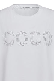 CocoCC Stone Tee | White | T-Shirt fra Co' Couture