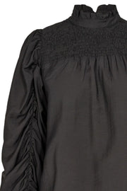 Callum Drape Sleeve Blouse 35150 | Black | Skjorte fra Co'couture