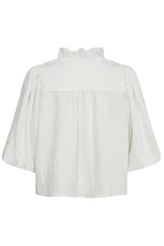Sueda Puff SS Blouse 35442 | White | S/S Shirts fra Co'couture