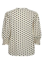 DaviCC Dot SS Blouse | Offwhitenavy | Bluse fra Co' Couture