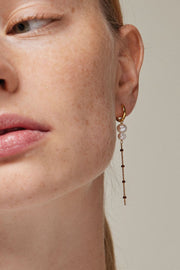 Lola Double Pearl | Copper | Earrings fra Enamel