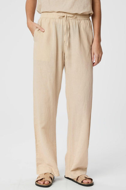 Sand linen pants