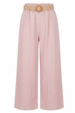 Fiorella Plain Pants | Pink