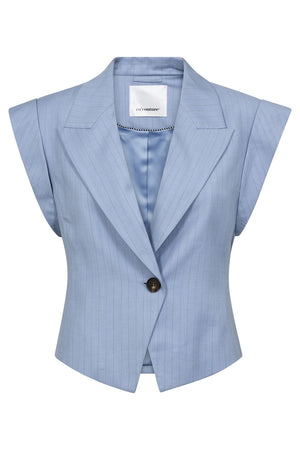 Kiana Pin Vest 40027 | Pale Blue | Vest fra Co'couture