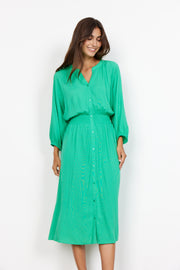 Salome Long Sleeved Dress | Grøn | Kjole fra French Laundry