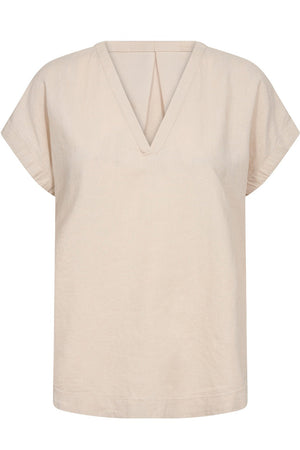 Chloe Tee Top | Sand | Skjorte fra French Laundry