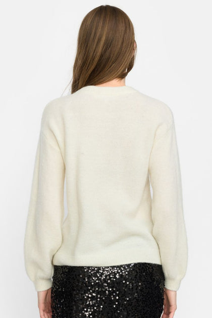 Srmarla Cardigan Stripe Knit Knitwear Arctic Wolf