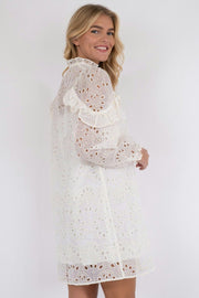 Abby Embroidery Dress | Ivory | Kjole fra Neo Noir