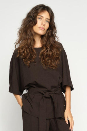 Rikas Roy Blouse | Coffee Quartz | Bluse fra Mos Mosh