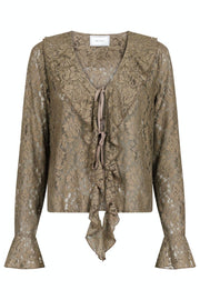 Anika Lace Blouse | Taupe | Bluse fra Neo Noir