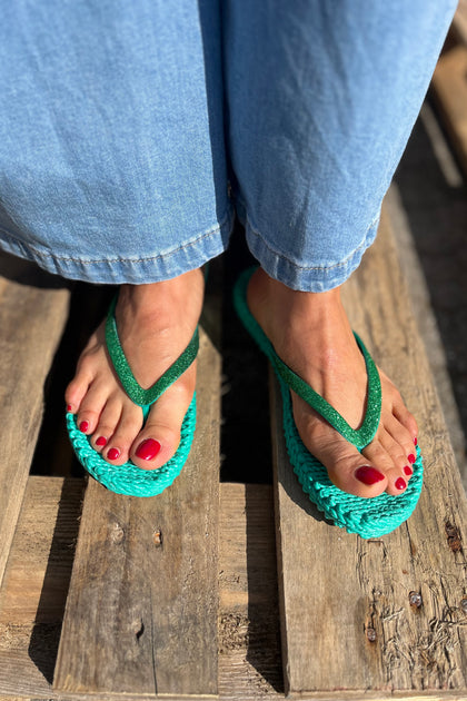 Ilse Jacobsen North Green Glitter Flip Flop main image 1