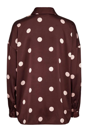 Dotti Ls Shirt | Plum Rose Big Dot | Skjorte fra Liberté