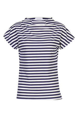 Alma Top | Blue Creme Stripe | Bluse fra Liberté