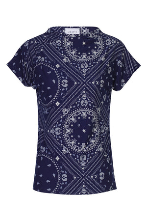 Alma Top | Blue Scarf | Bluse fra Liberté